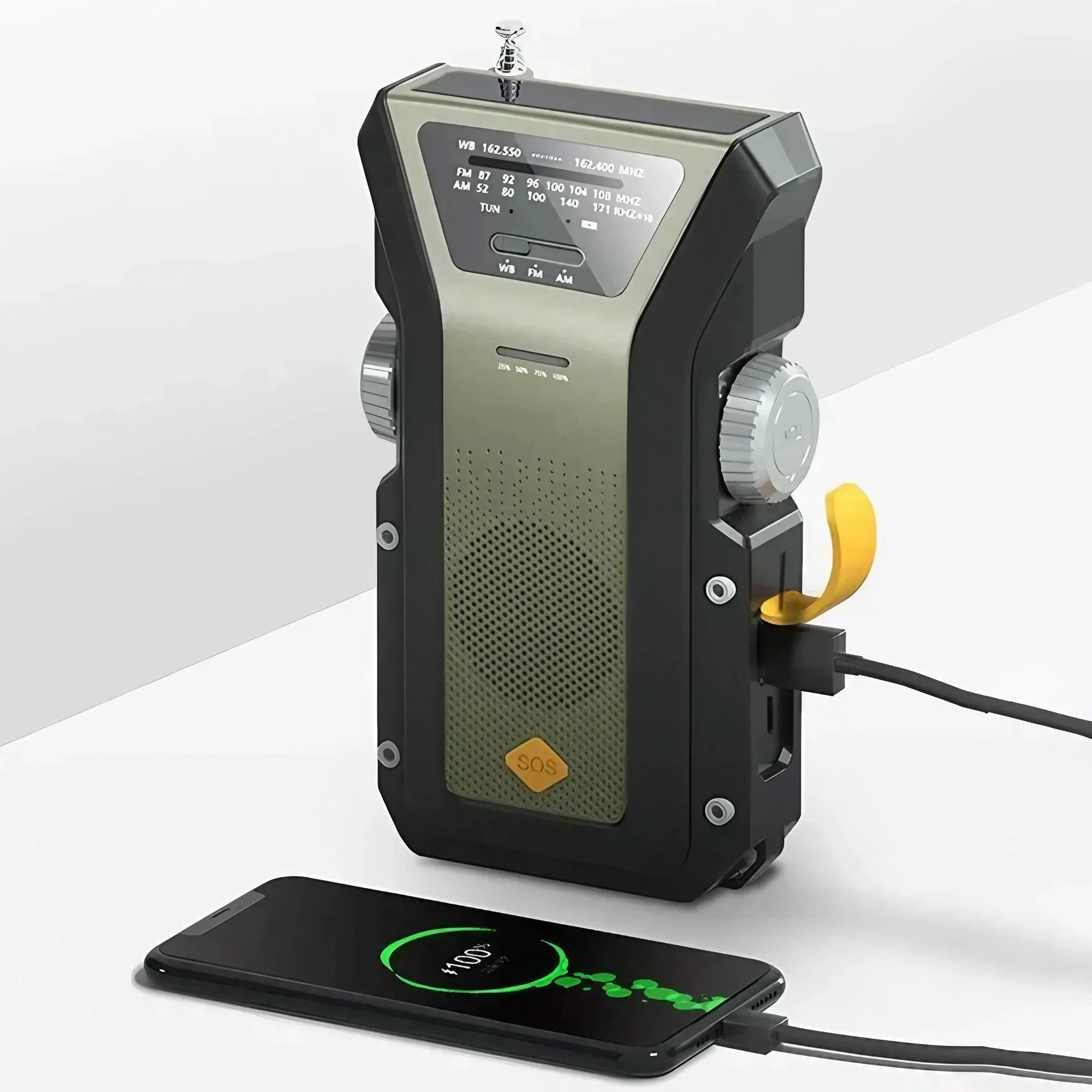 Weather Radio Emergency Multifunctional Hand Crank Solar