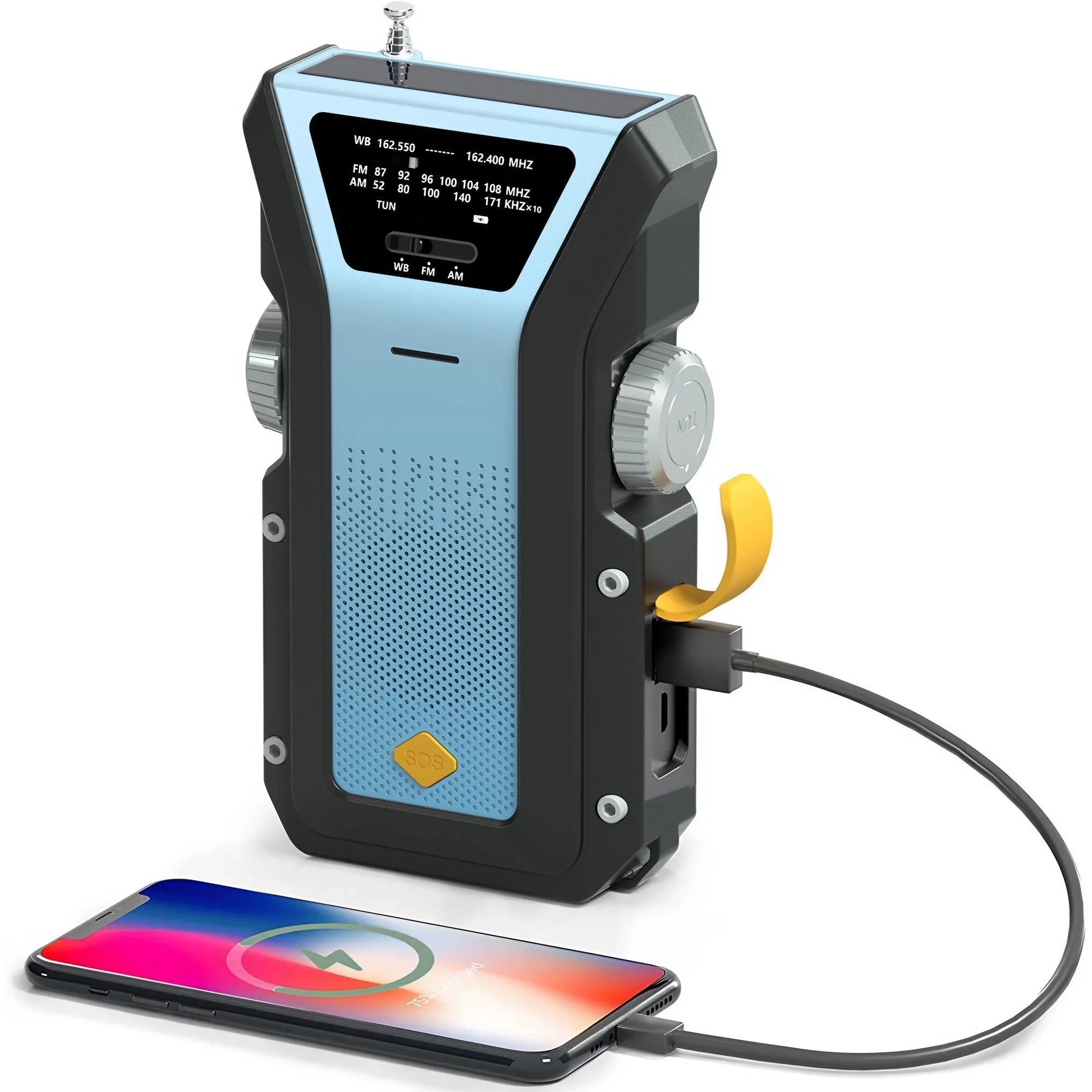 Weather Radio Emergency Multifunctional Hand Crank Solar