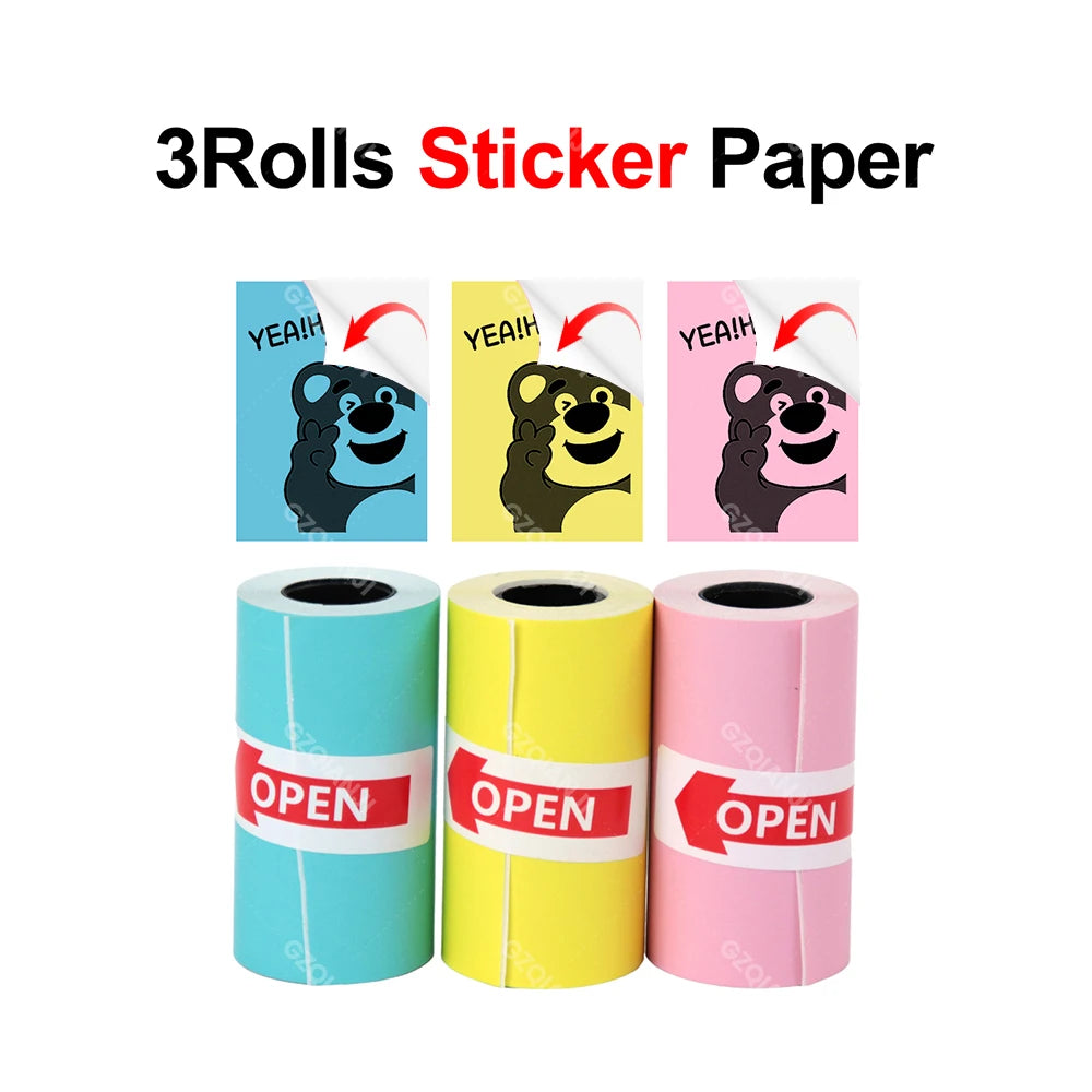 Photo Label Portable Mini Thermal Printer Sticker Memo Tag Printing