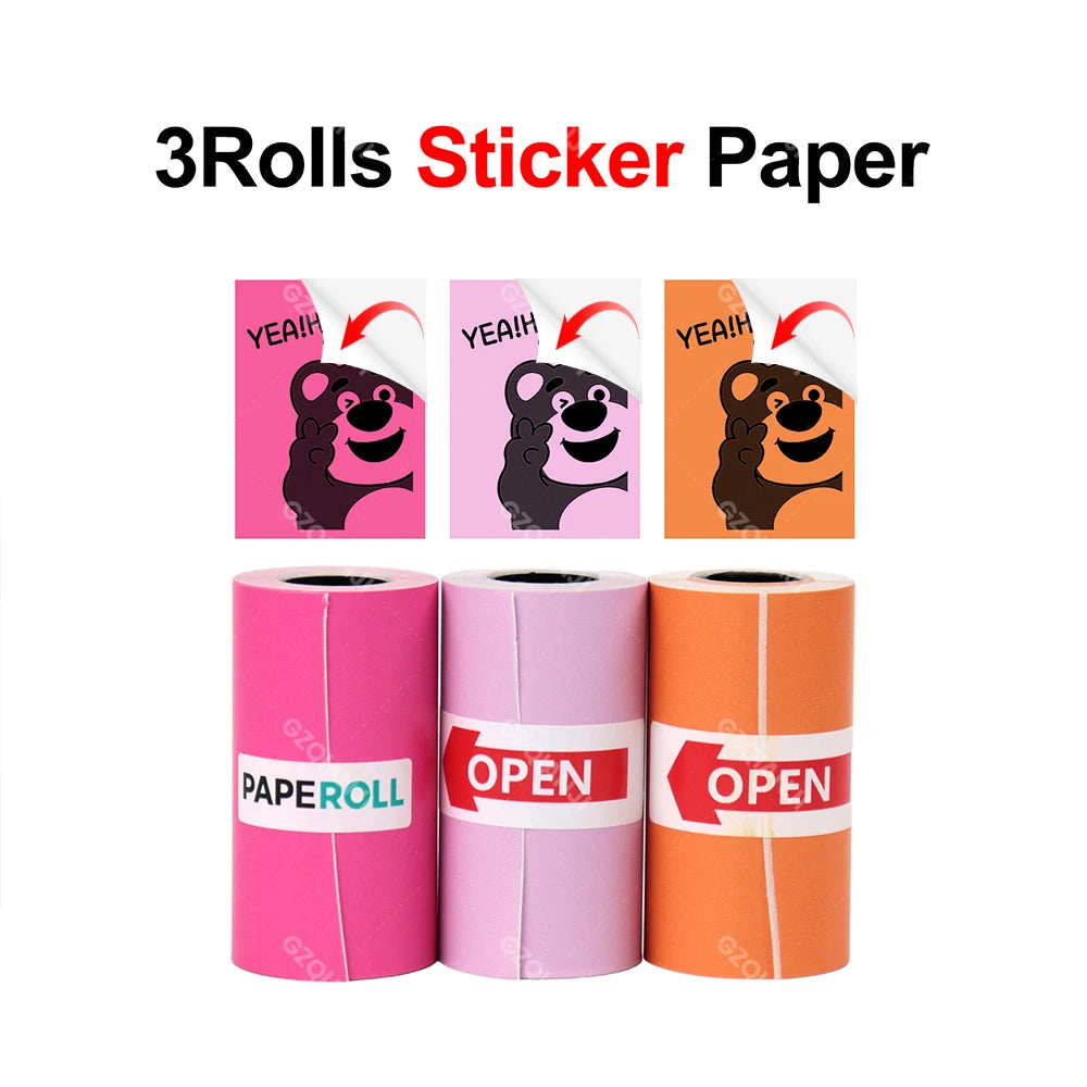 Photo Label Portable Mini Thermal Printer Sticker Memo Tag Printing