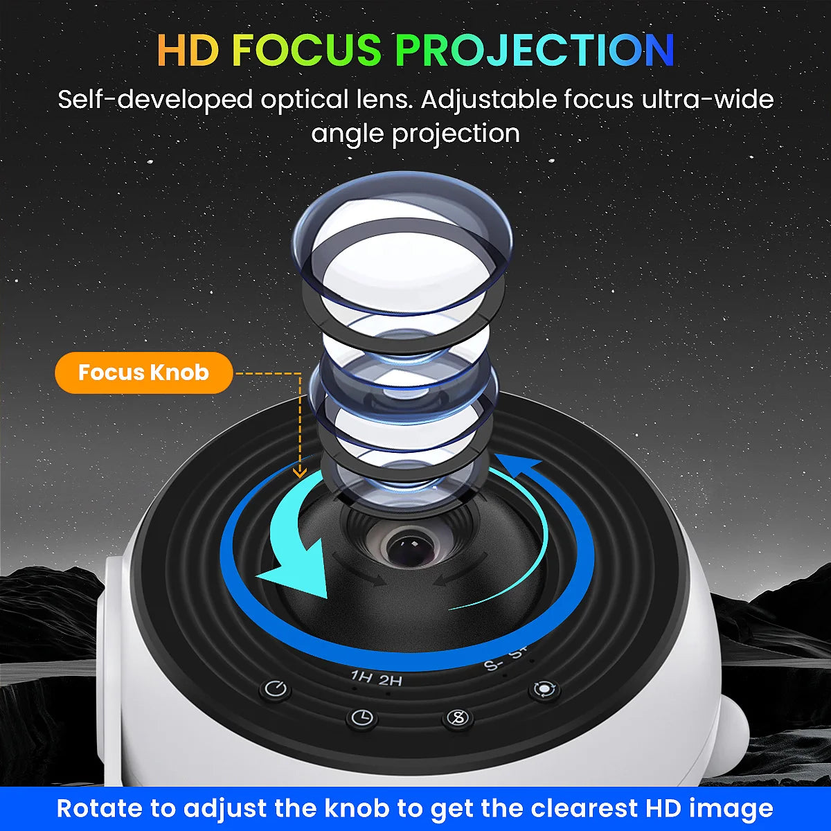 Planetarium Galaxy Star Projector Pro Version, 360° Rotation with Speed Change, HD Image LED Light for Room Ceiling