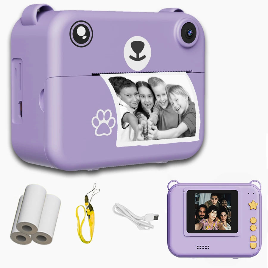 Digital Camera Photography Instant Print Photo HD With Video Recorder Mini Thermal Printer