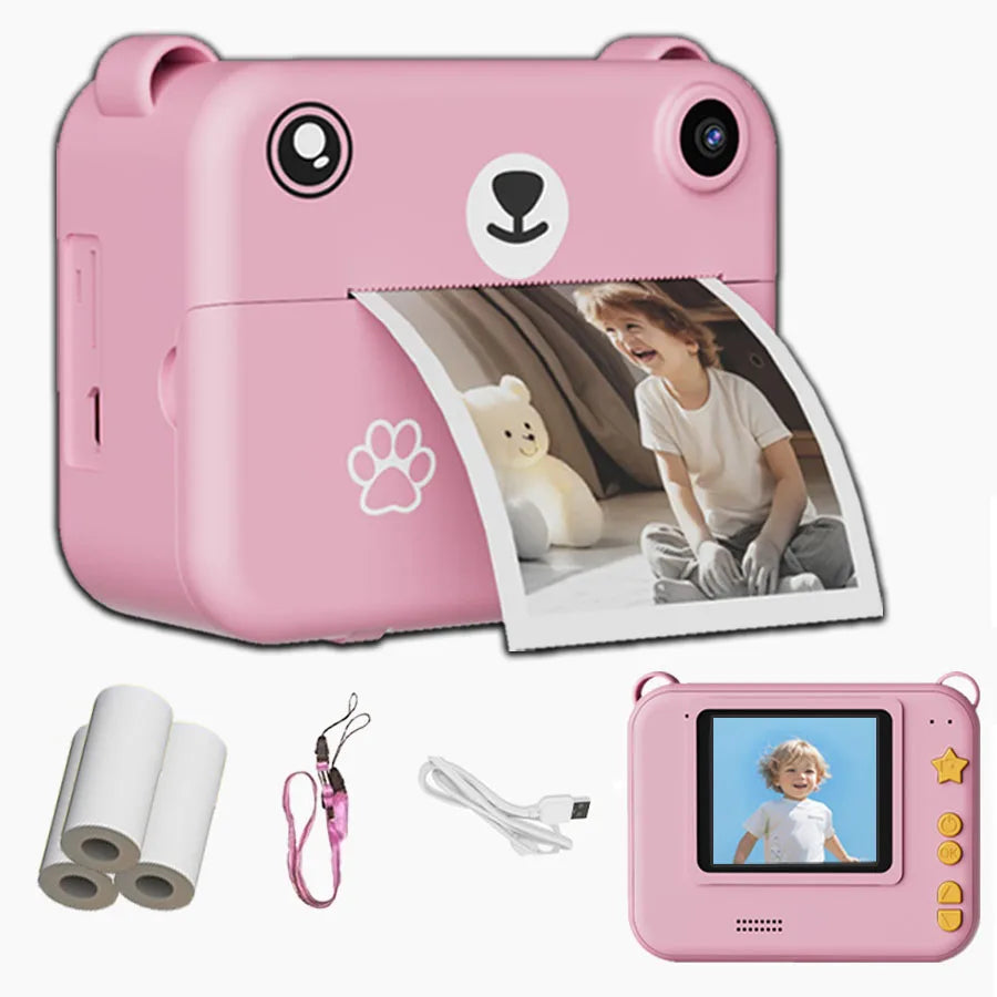 Digital Camera Photography Instant Print Photo HD With Video Recorder Mini Thermal Printer