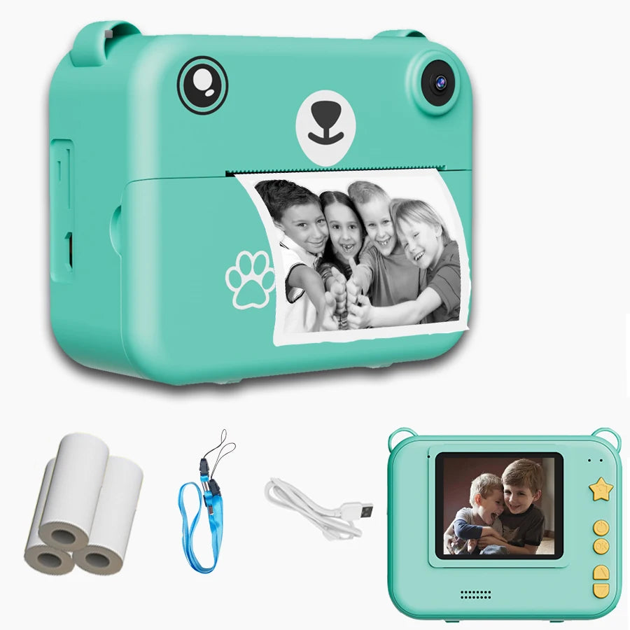 Digital Camera Photography Instant Print Photo HD With Video Recorder Mini Thermal Printer
