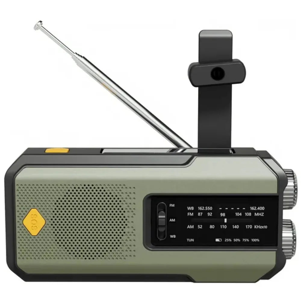 Weather Radio Emergency Multifunctional Hand Crank Solar