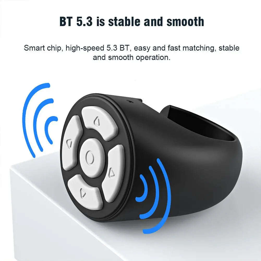 Bluetooth Ring Universal Smartphone Camera Controller Self-Timer for TikTok Page Turner for eBooks