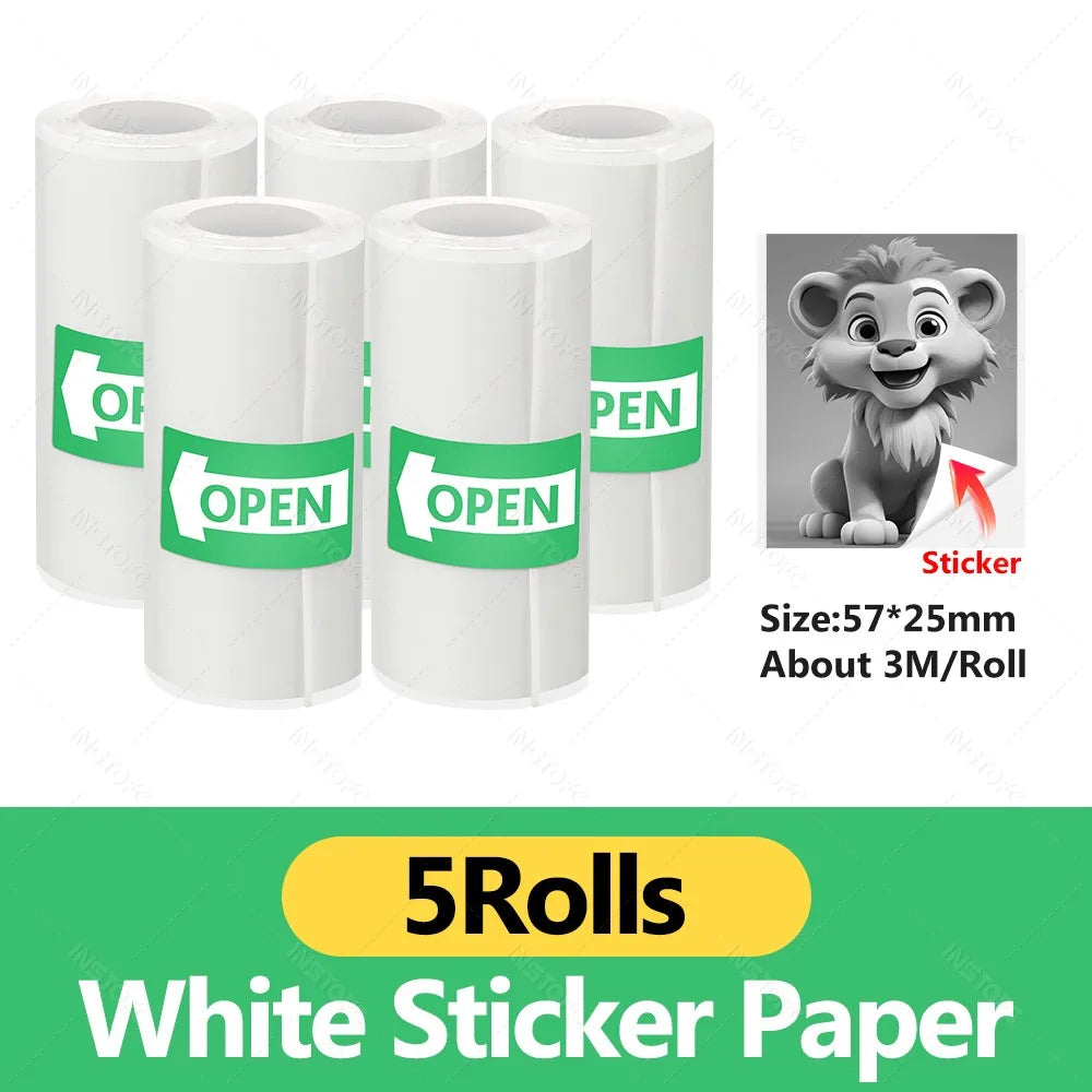 Photo Label Portable Mini Thermal Printer Sticker Memo Tag Printing