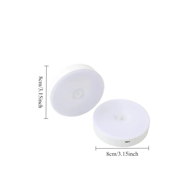Smart Cabinet Lights with Human Body Sensor Emergency Automatic Lighting USB Rechargeable Wireless Magnetic Suction