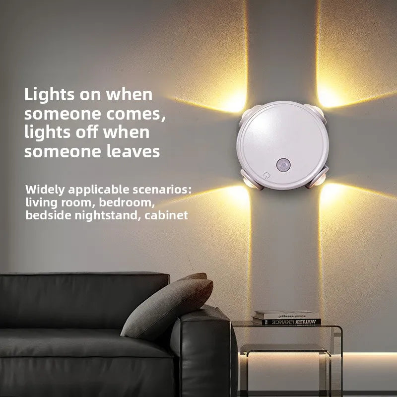 Motion Sensor Night Light Cordless Magnetic Stick on For Bedroom Office Energy Saving Auto on Off No Wiring