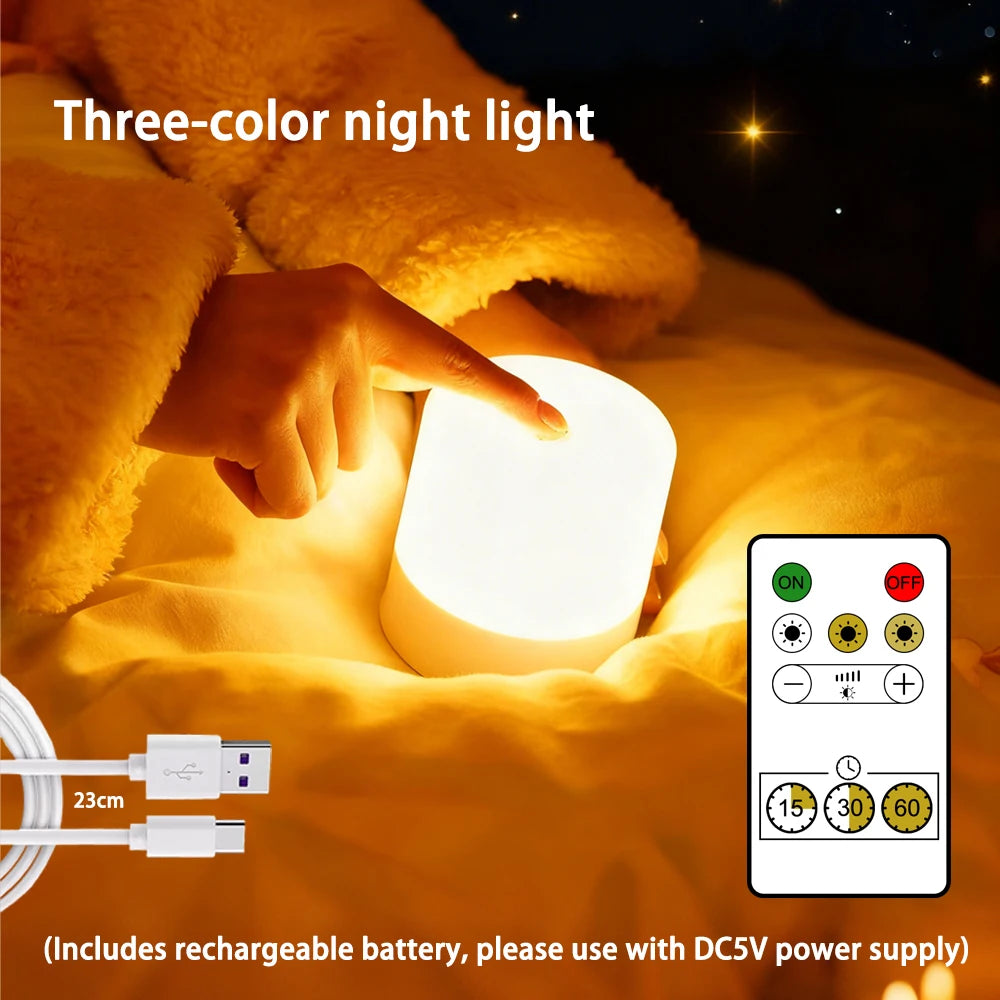 LED Light Dimmable Plug-in Desktop Bedside Touchscreen Desk Lamp