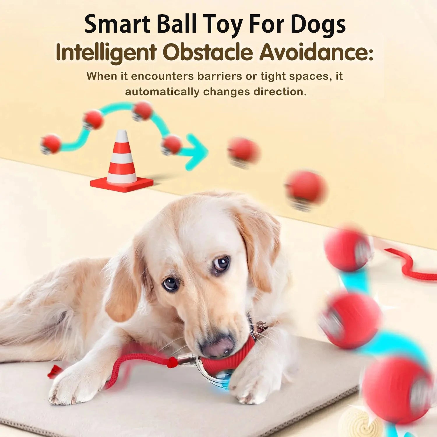 Dog Interactive Ball Toy Rechargeable Intelligent Balls