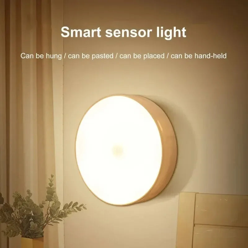 Smart Cabinet Lights with Human Body Sensor Emergency Automatic Lighting USB Rechargeable Wireless Magnetic Suction