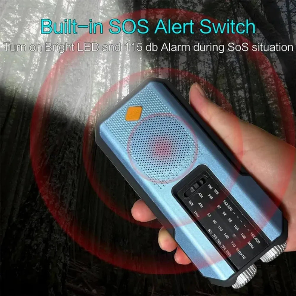 Weather Radio Emergency Multifunctional Hand Crank Solar