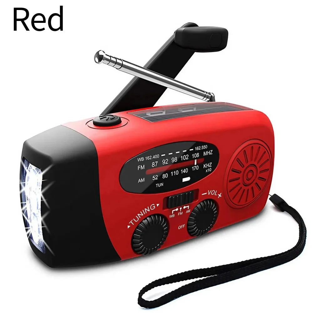 Weather Radio Emergency Multifunctional Hand Crank Solar