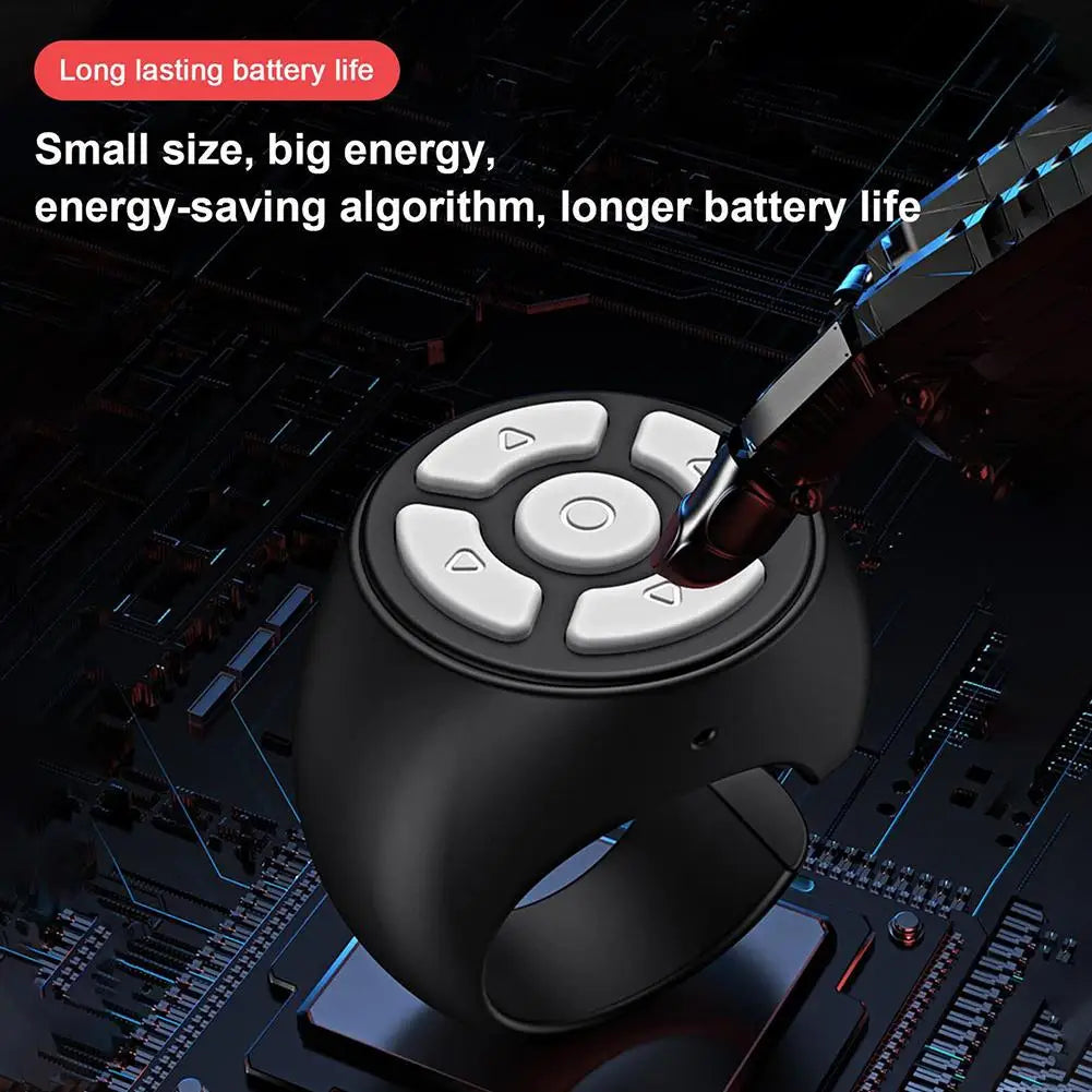 Bluetooth Ring Universal Smartphone Camera Controller Self-Timer for TikTok Page Turner for eBooks