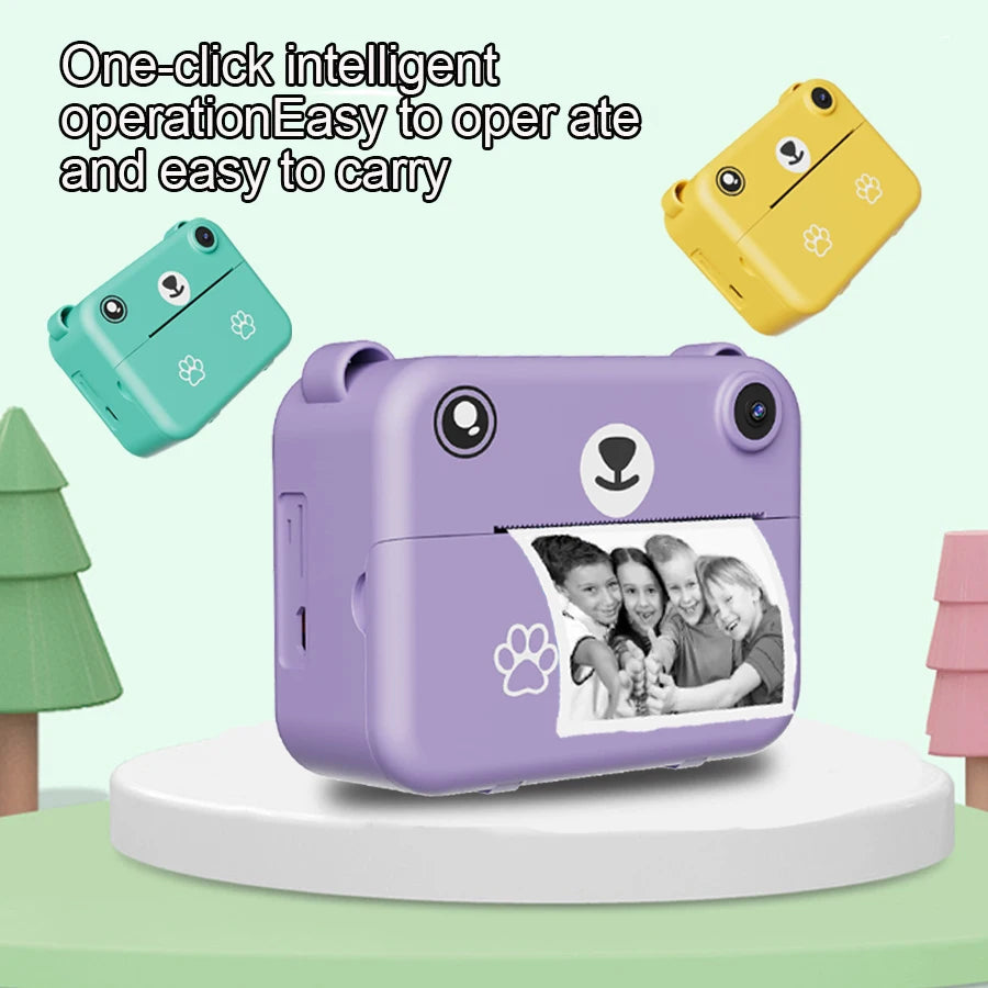Digital Camera Photography Instant Print Photo HD With Video Recorder Mini Thermal Printer